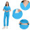 Σετ Scrubs for Women2Piece για γυναίκες, μονόχρωμο τοπ με κοντό μανίκι και V λαιμόκοψη, 3