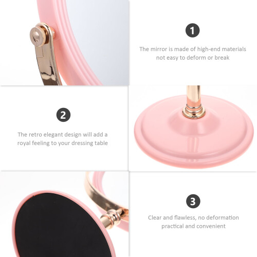 Round Double-side Desktop Makeup Mirror for Travel Vanity Room Decor 1