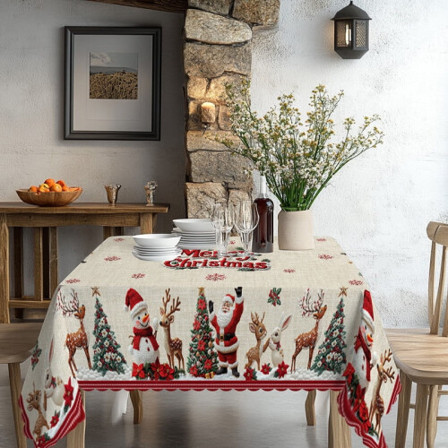 Toalha de mesa de Natal 55x70 polegadas em poliéster 2
