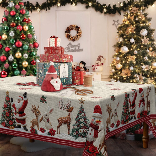 Toalha de mesa de Natal 55x70 polegadas em poliéster 1
