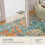 Abstract round rug washable 4 feet 6