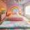 Unicorn Shag Rug Soft Pastel 5x7 ft 8