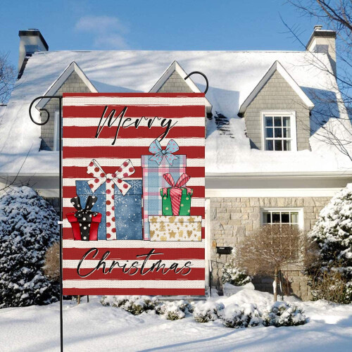 Drapeau de Noël double face pour jardin, 32 x 46 cm 1