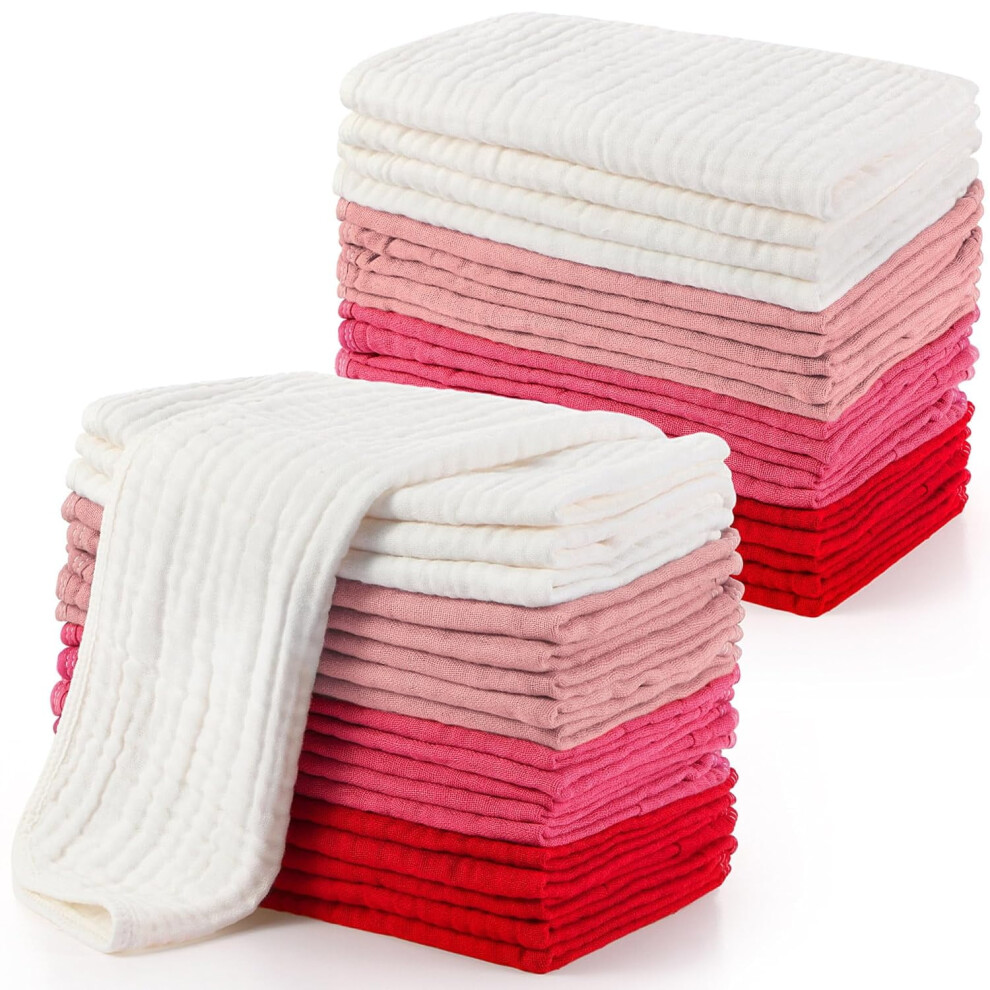10 Pcs Large 20 x 10 Inch Burp Cloths Multi Colors Washcloths Baby Burping Cloth Diapers 6 Absorbent Layers Face Towels