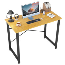 Escritorio para computadora de 44 pulgadas, escritorio moderno para escribir, escritorio de oficina industrial, mesa de oficina para espacios