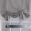 Cortina térmica blackout cinza pomba com amarração 42x63 polegadas 3