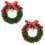 Mini couronnes de Noël magnétiques – Lot de 2 1