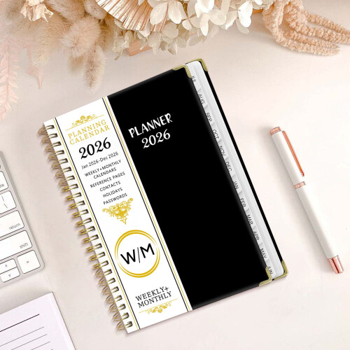A5Planner Notebook2026, Οργανωτής Προγράμματος Αγγλικών με Διαχωριστικές Σελίδες, Βιβλίο 2