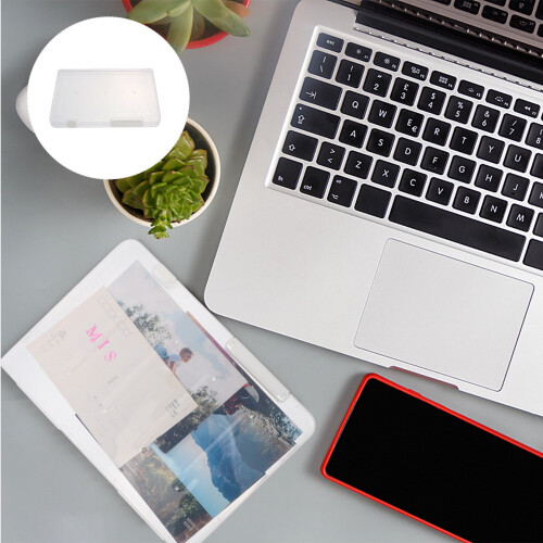 Document File Plastic Storage Box 1Pcs 9.5X6.7X0.8in 1