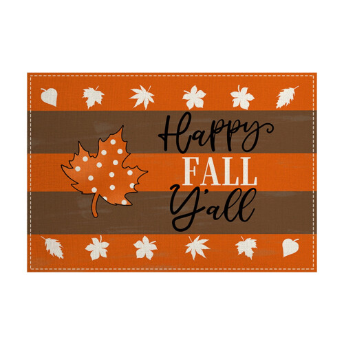 Herfst placemats met oranje pompoendesign (4 stuks) 1