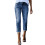 Rette benbukser til dame Capri Jeans Stretchy Denim Blå 1