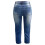 Rette benbukser til dame Capri Jeans Stretchy Denim Blå 5