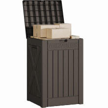 Boîtes à colis de 53 gallons, étanches, en résine, pour l'extérieur, avec couvercle verrouillable, idéales pour le rangement de colis en
