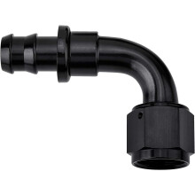 12AN90stupňový koncový spoj s push lock hadicou, čierny