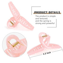 Pinces à cheveux papillon pour femmes - Accessoires pour cheveux Jelly taille moyenne 4.3 pour filles aux cheveux fins, clairsemés ou épais (4