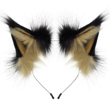 Adornos para la cabeza con orejas de lobo y gato, hechos a mano, ideales para fiestas y ocasiones festivas.