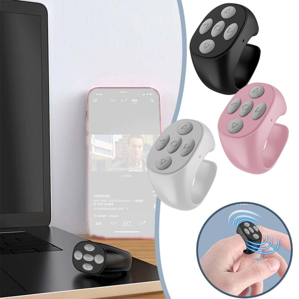 Wireless Bluetooth Remote Ring: Selfie Shutter, E-Book Turner, Short Video Scroller | Compatible With Ios & Android | 10M Range | Compact 9499224787742
