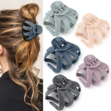 Pinces à cheveux pieuvre mates antidérapantes, grande taille (8 cm), lot de 5