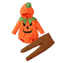 Toddler Girl Outfits,Boys Outfits,Infant Halloween Costume Set with Pumpkin Print Hooded Top and Pants for Photos and Holiday Orange3-6Months