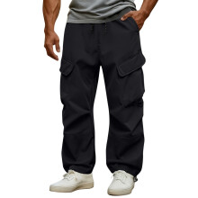 Kukoosong Wide Leg Pants for Men, Men's Solid Color Workwear Pants, Outdoor Windproof and Waterproof Hiking Pants, Palazzo Pants