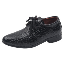 Zapatos de vestir para niños Ediodpoh, zapatos de cuero con estampado, moda, color liso, con cordones, tacón bajo, cómodos y de alto rendimiento,