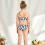 Bikini-Set mit Kuhblumenmuster, Nylon, (Mädchen) 4