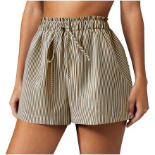 Shorts casuais femininos com bolsos - Shorts esportivos listrados para mulheres, shorts atléticos confortáveis e estilosos para o verão, shorts