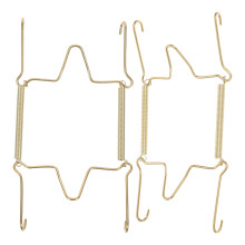 stuks gouden metalen bordenhouders voor wandmontage, eenvoudig te installeren, voor thuisgebruik.