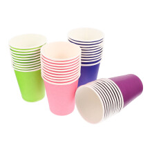 Vasos de papel desechables para dibujar para niños, color naranja, 100 unidades.