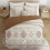 Conjunto de capa de edredom Boho Queen em preto e branco 3