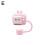 Cute Animal Silicone Straw Head Covers, Cartoon Dust Caps for6-8mm Straw Tips 6