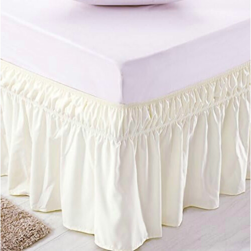 Jupe de lit enveloppante – Microfibre, taille Queen ou King, 2