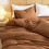 Σετ παπλωματοθήκης από βαμβάκι Queen Caramel Terracotta 3 τεμαχίων 4