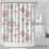 Duschvorhang mit Blumenmuster, 213 x 183 cm, wasserdichtes Polyester 1