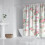 Duschvorhang mit Blumenmuster, 213 x 183 cm, wasserdichtes Polyester 2