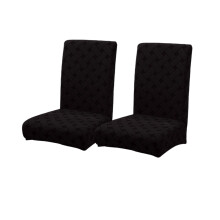 Set van 2 elastische stoelhoezen voor de eetkamerstoel met jacquarddesign