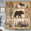 Ρουστίκ σετ κουρτινών ντους καμπίνας, Farmhouse Bear Moose Vintage ξύλινη διακόσμηση, σετ 2