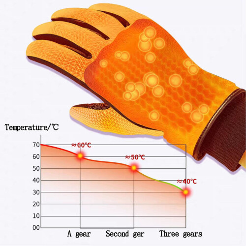 Heated Gloves Windproof Rechargeable 1 Pair 1