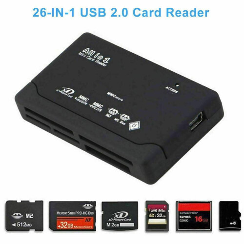 1X All in One Card Memory Reader USB External SDHC M2 XD MMC US Micro Mini Y5V4 2