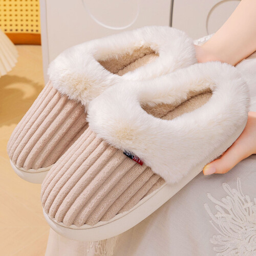 Παντόφλες για γυναίκες, μαλακές, ζεστές, slip-on, παπούτσια σπιτιού, βελούδινες 1