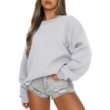 Women's Long Sleeve Sweatshirt Casual Crewneck Loose Fit Pullover Hoodie Fleece Fall Tops