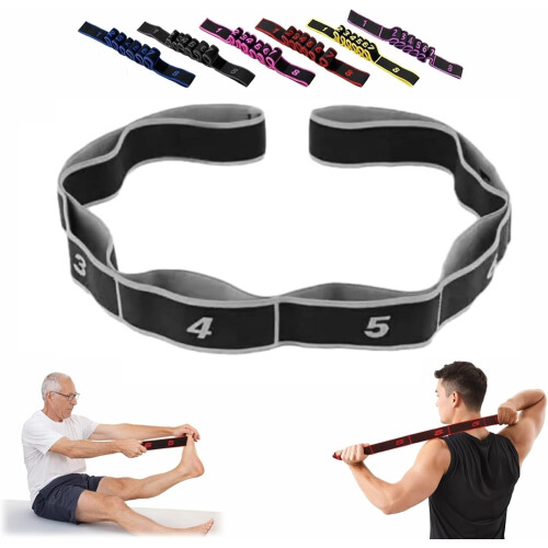 Fitness Resistance Band 8-Loop Numbered