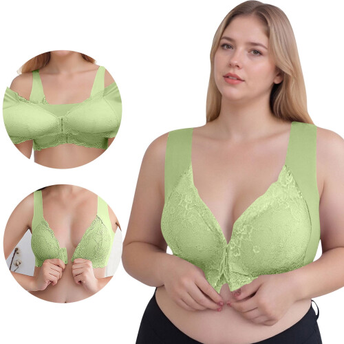 Γυναικεία Σουτιέν Plus Size με Ασύρματο, Ελαστικό Σουτιέν με Κλείσιμο Μπροστά, 2