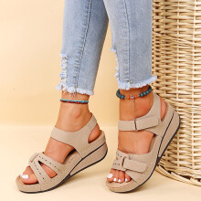 Sandalias de mujer UTTOASFAY para verano, pantuflas casuales para mujer, sandalias de cuña con plataforma ligera.