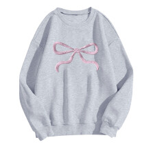 Lässiges Damen-Sweatshirt mit Schleifenprint, Rundhalsausschnitt und lockerer Passform – auch in großen Größen (S-2XL) erhältlich