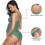 (2XL)Solid Women's Maternity Swimsuit Retro Plum Wrap Front Tankini 2