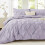 King Size 7-Piece Comforter Set with Pintuck Design – Includes Comforter, Sheets, Pillowcases & Shams, Lavender 1