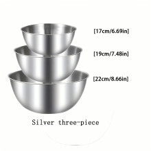 Ensemble de 3 bols mélangeurs gigognes en acier inoxydable