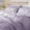 King Size 7-Piece Comforter Set with Pintuck Design – Includes Comforter, Sheets, Pillowcases & Shams, Lavender 3