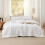 White Twin Comforter Set Pinch Pleat 3-Piece 5
